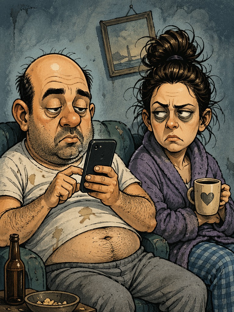 Casal após 10 anos de casamento sem cuidar do corpo